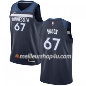Maillot Basket Homme Minnesota Timberwolves Taj Gibson 67 Nike 2017-18 Navy Swingman
